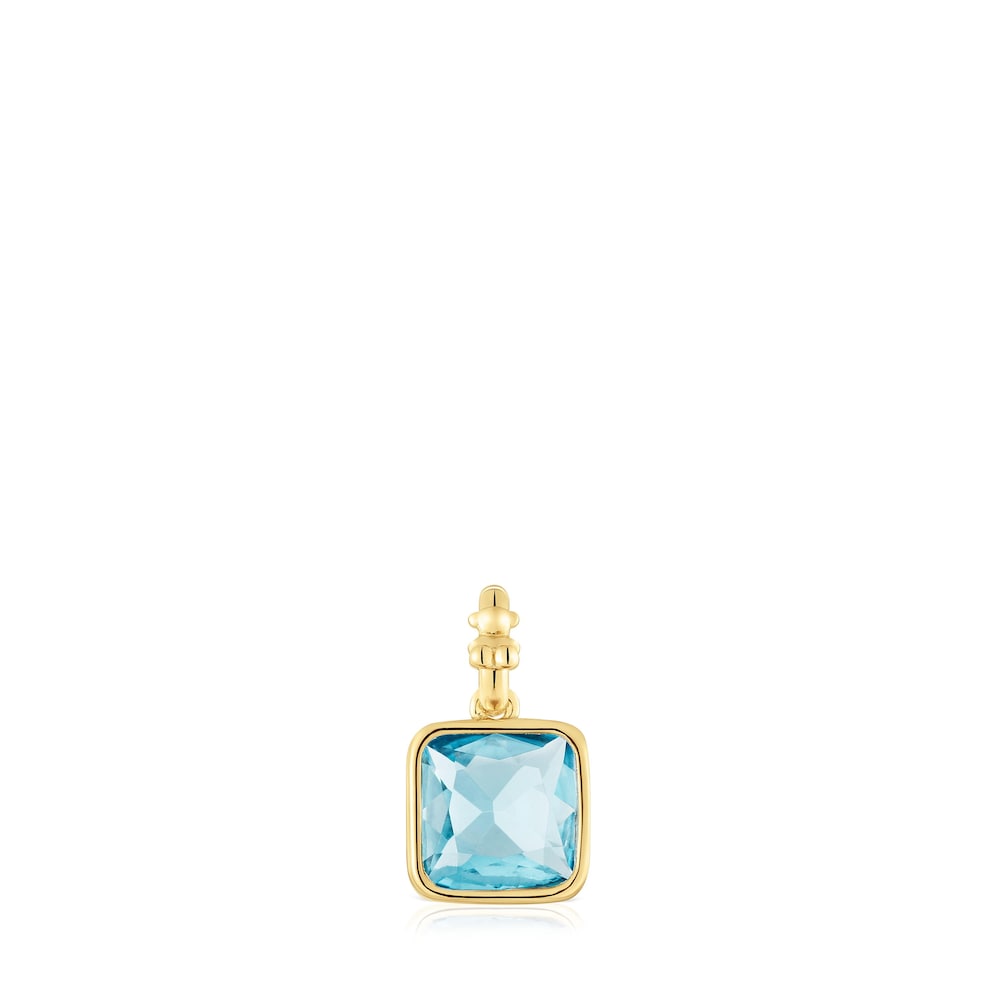 Small  plating over silver Pendant with topaz Medallions |