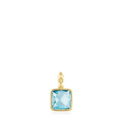 Small  plating over silver Pendant with topaz Medallions |