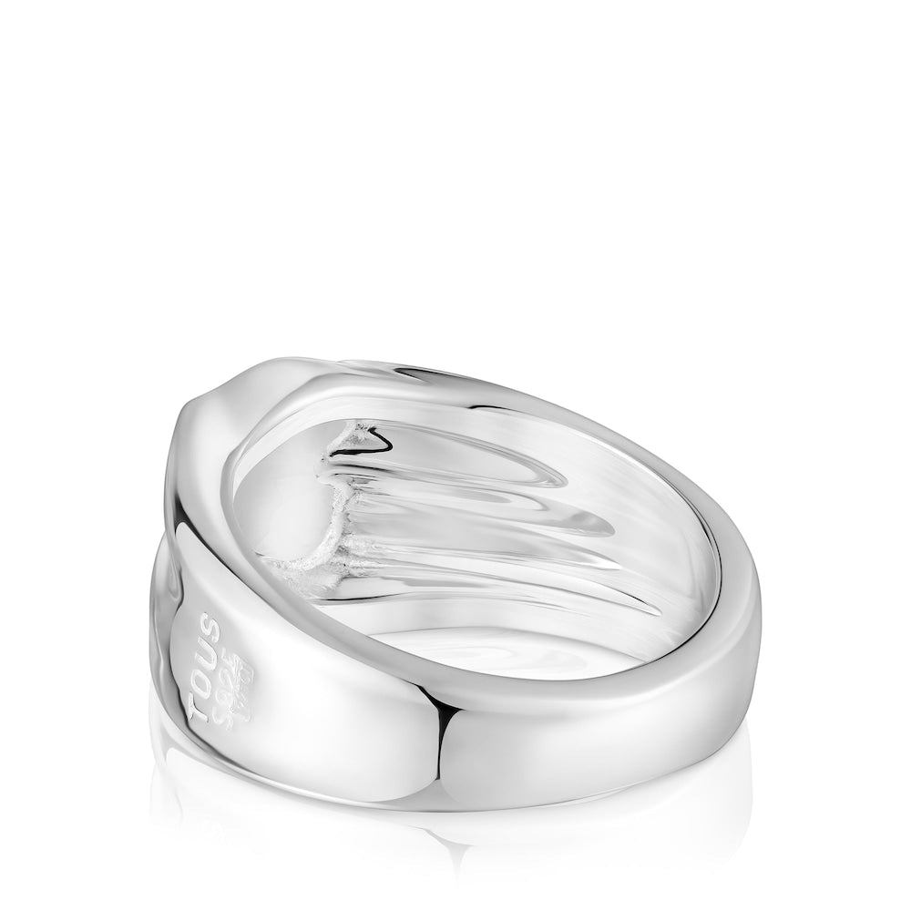 Silver bear 10 mm Signet ring Sweet Dolls |