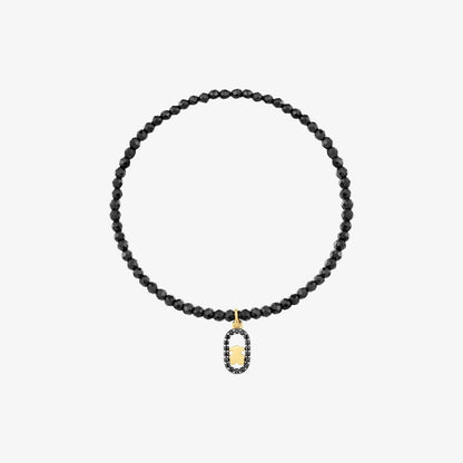 Elastic bracelet with spinels and  vermeil Camille
