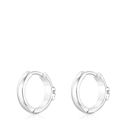 Silver   Basics Hoop earrings with bear |