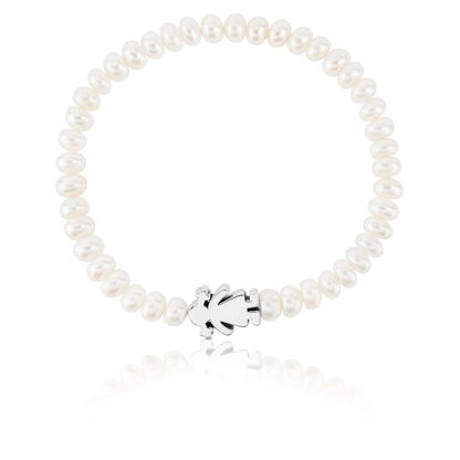 Pearl Sweet Dolls girl Bracelet with Silver |
