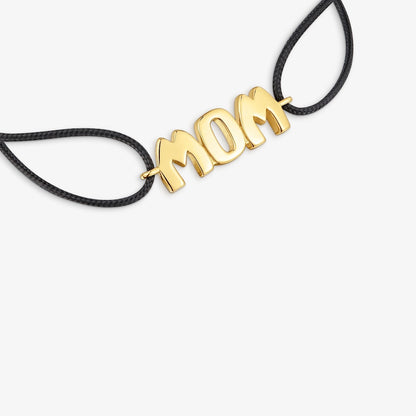 Nylon Bracelet with vermeil Mom