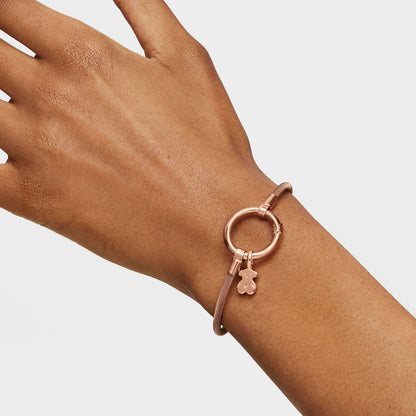 Rose Vermeil Silver and rose IP Steel Hold Bracelet