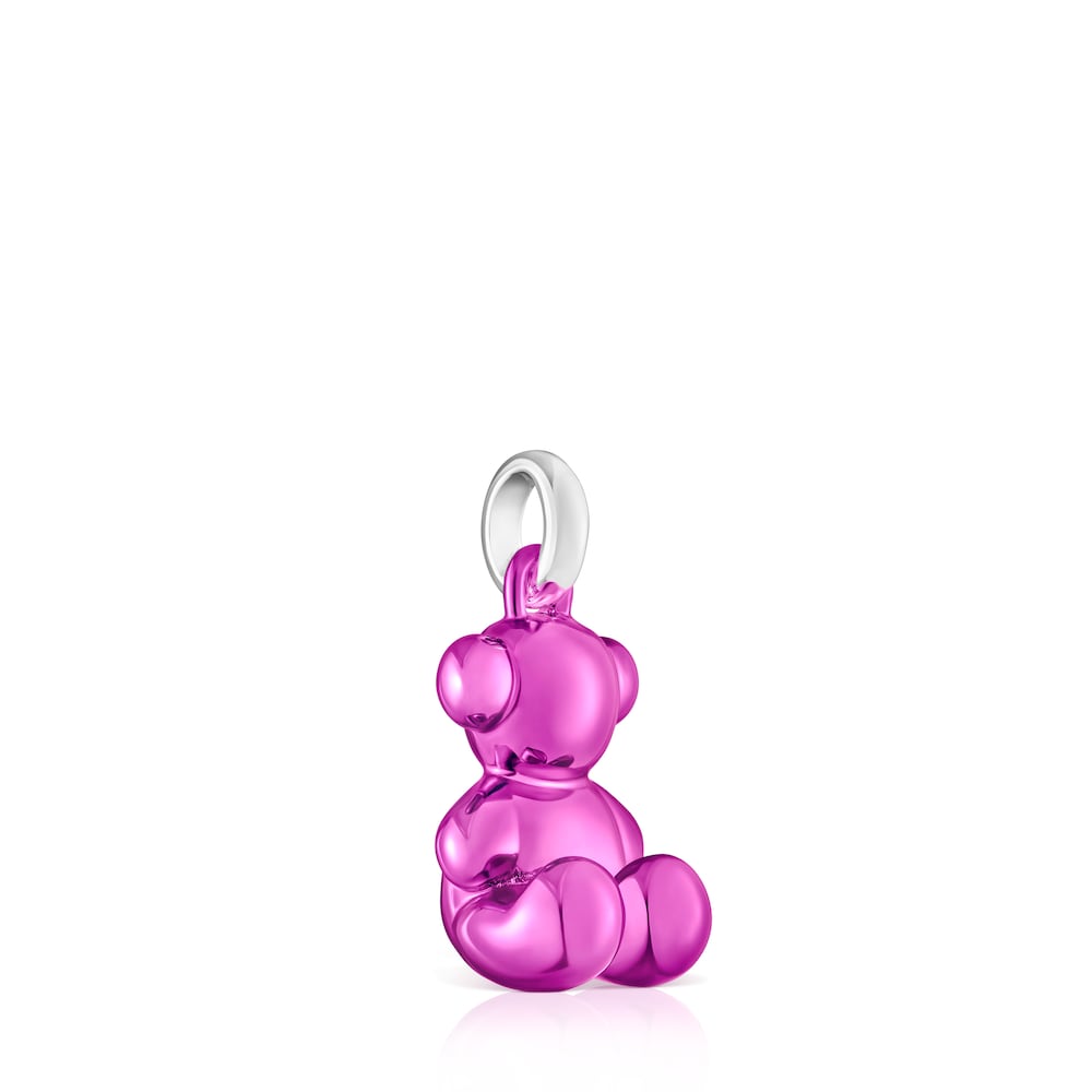 Bold Bear pink steel bear Pendant |