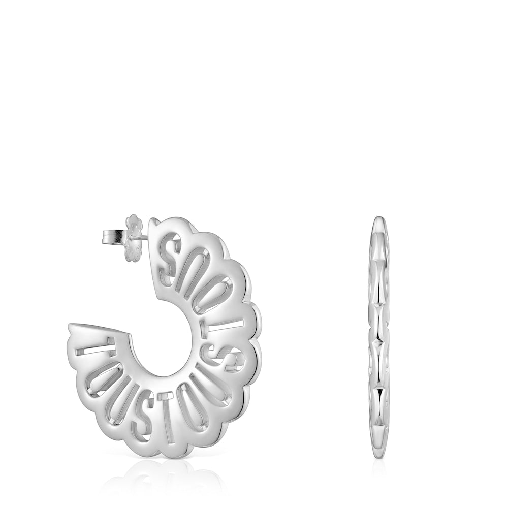 Silver hoop earrings Miranda |
