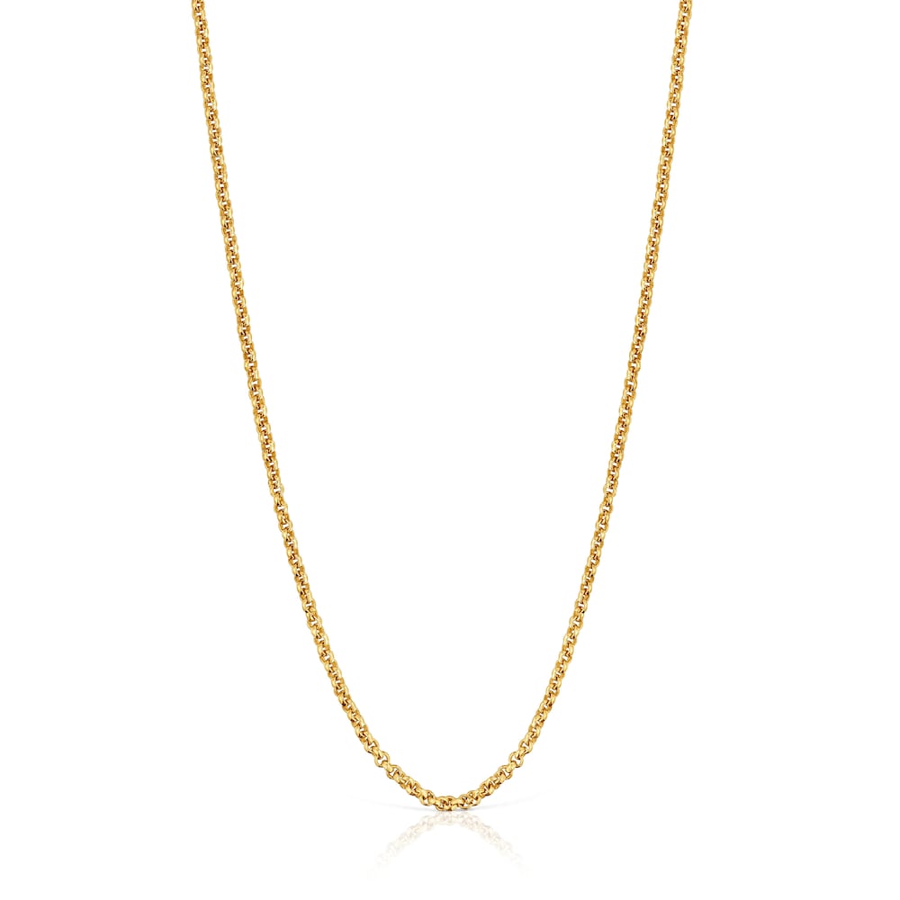Medium Chain with 18kt gold plating over silver and balls measuring 50 cm Chain