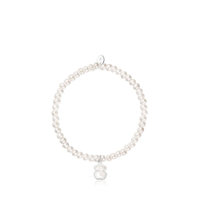 Silver Icon Color bracelet with pearls |
