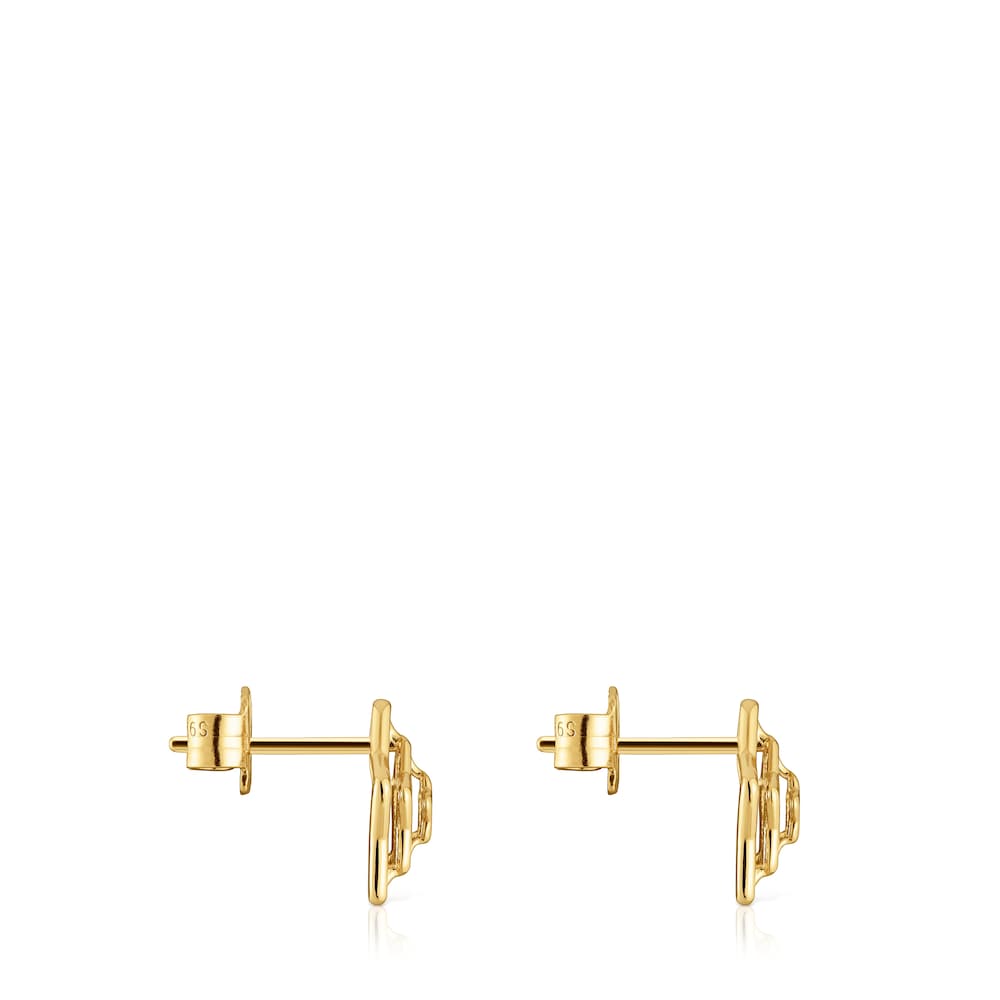 Bickie star Earrings with 18 kt gold plating over silver |