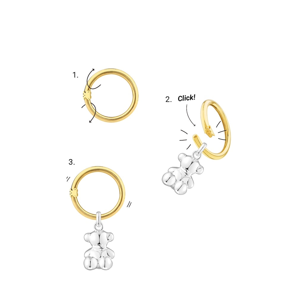 Short Necklace with  plating over silver with ring Hold Oval |