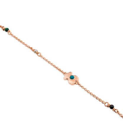 Rose Vermeil Silver Super Power Bracelet with Gemstones |