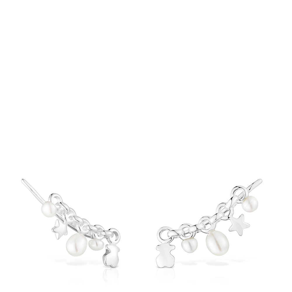 Silver Mini Icons Earcuff with bar and charms |