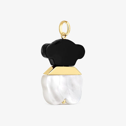 25 mm Pendant  vermeil, mother-of-pearl and onyx Sweet Dolls
