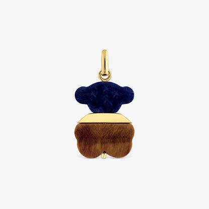 Pendant with vermeil, sodalite and tiger’s eye Sweet Dolls