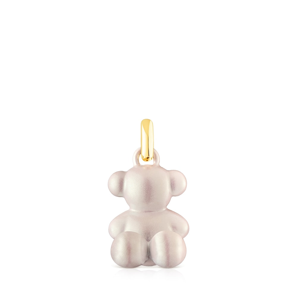 Bold Bear white steel bear Pendant