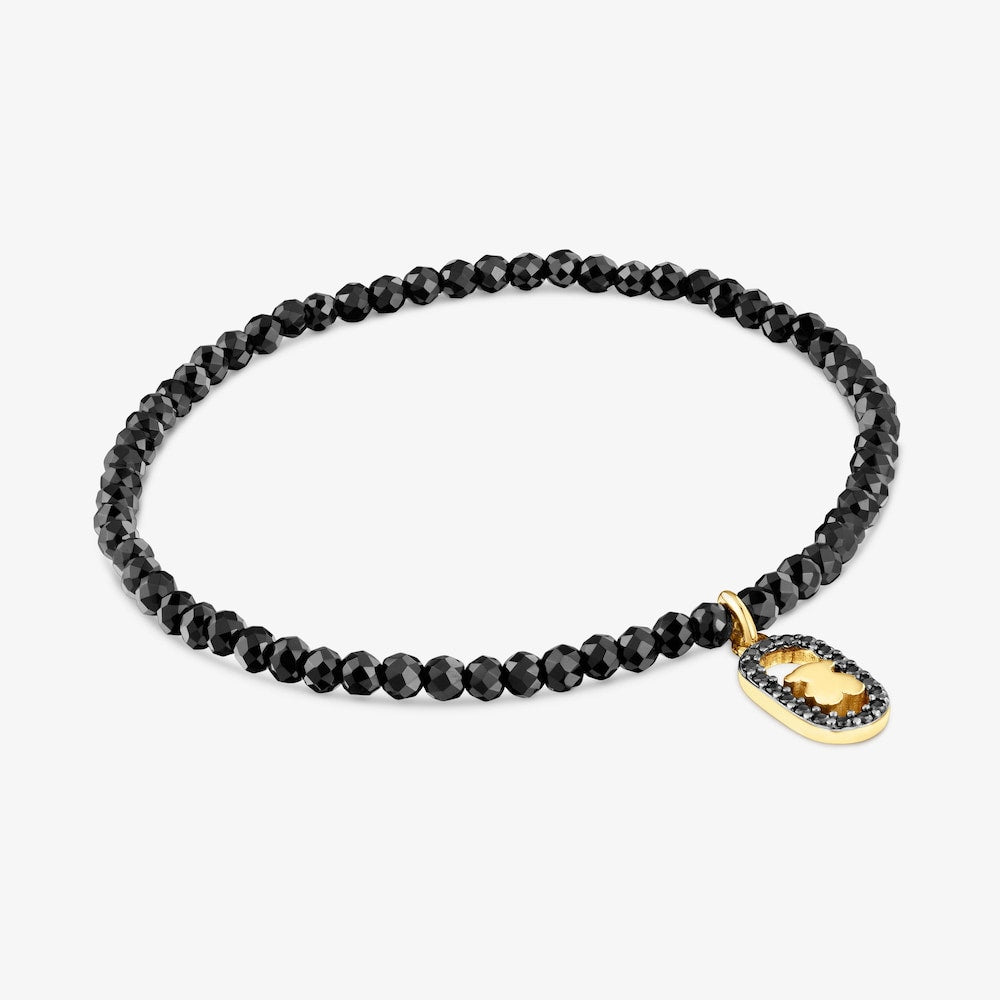 Elastic bracelet with spinels and  vermeil Camille