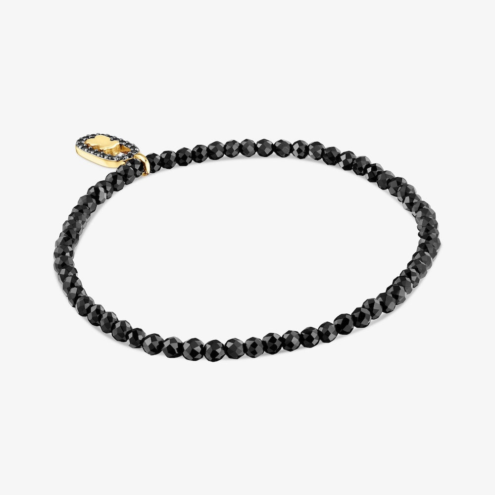 Elastic bracelet with spinels and  vermeil Camille
