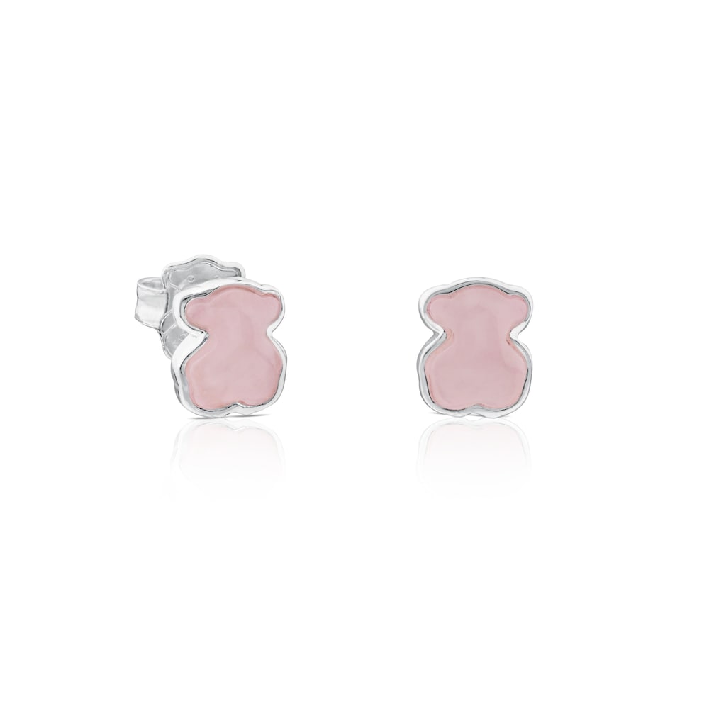 Silver New Color Earrings with Quartz |
