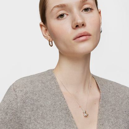 Short two-tone bear Double necklace My Other Half |