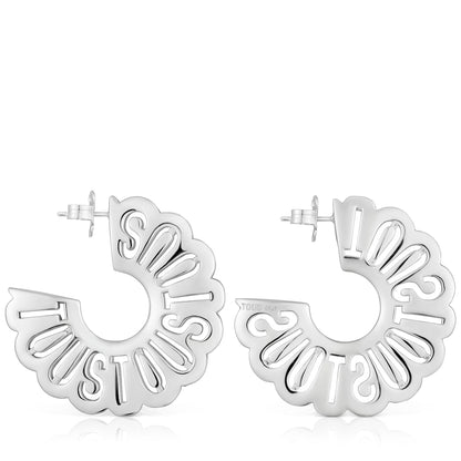 Silver hoop earrings Miranda |