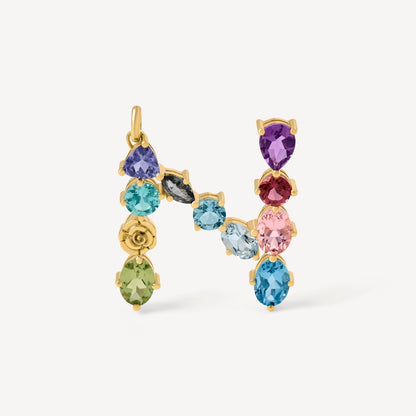 Letter N Pendant with gemstones TOUS ATELIER