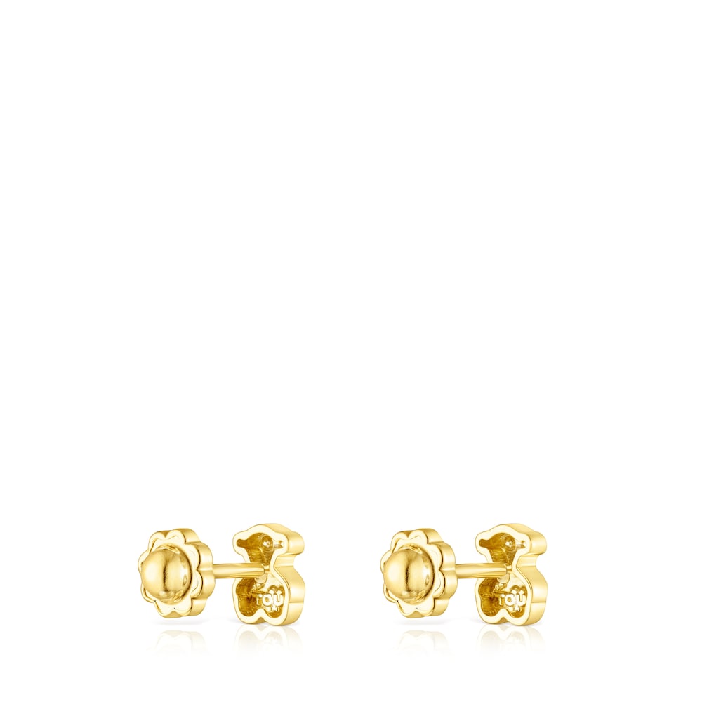 Gold Puppies Earrings Bear motif |
