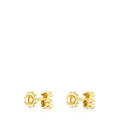 Gold Puppies Earrings Bear motif |