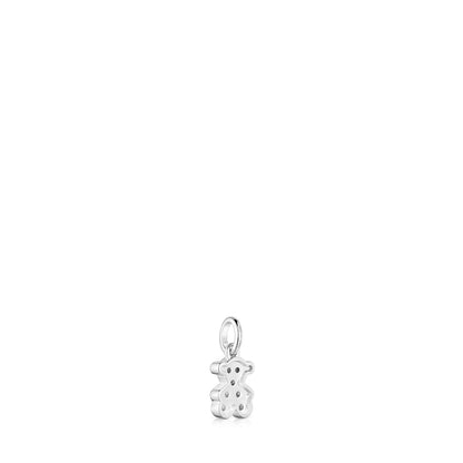 8 mm white gold bear pendant with diamonds Icon Gems