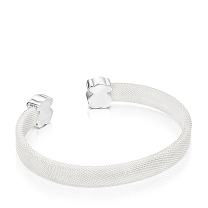 Silver Mesh Color Bracelet with Amethyst