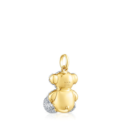 1,30ct-diamond and gold Bold Bear pendant