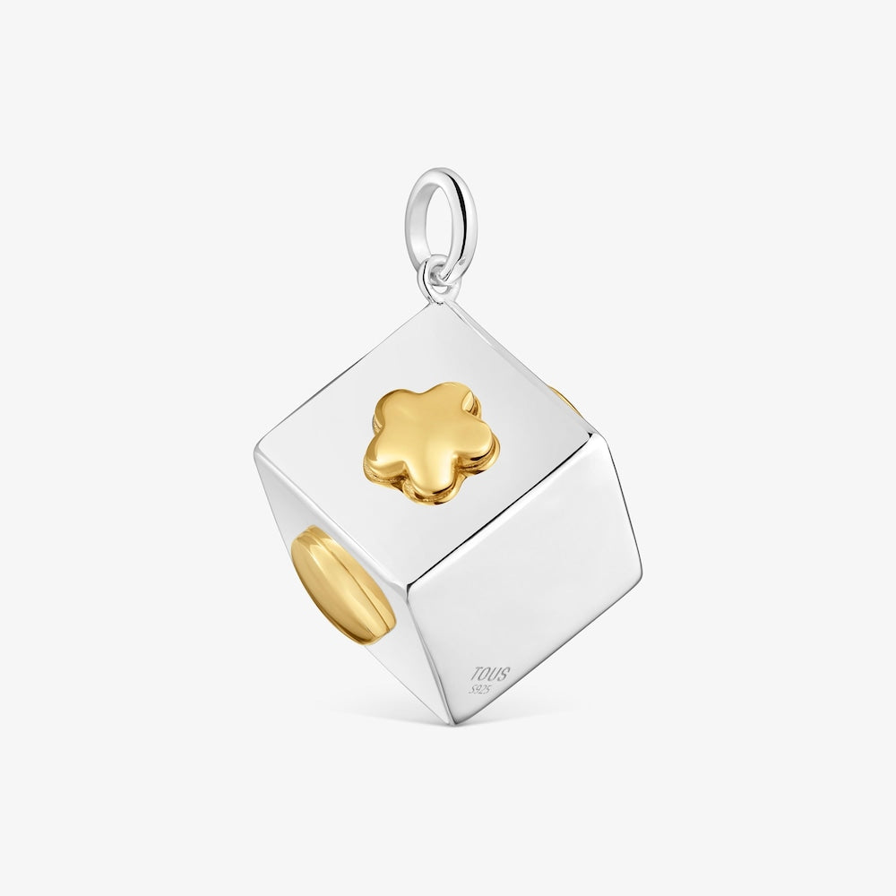 Two-tone dice Pendant with motifs Medallions