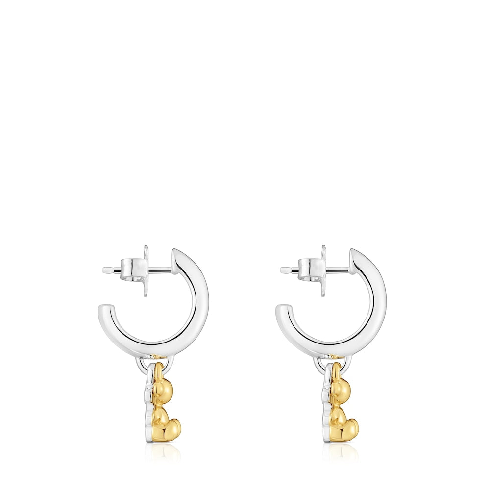 Two-tone double-bear Hoop earrings Bold Bear |