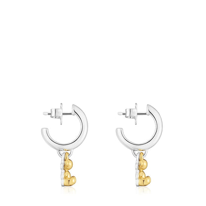 Two-tone double-bear Hoop earrings Bold Bear |