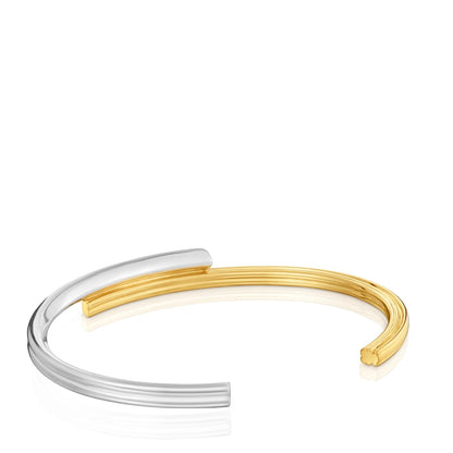 Two-tone Bangle with bear and heart motifs 1950