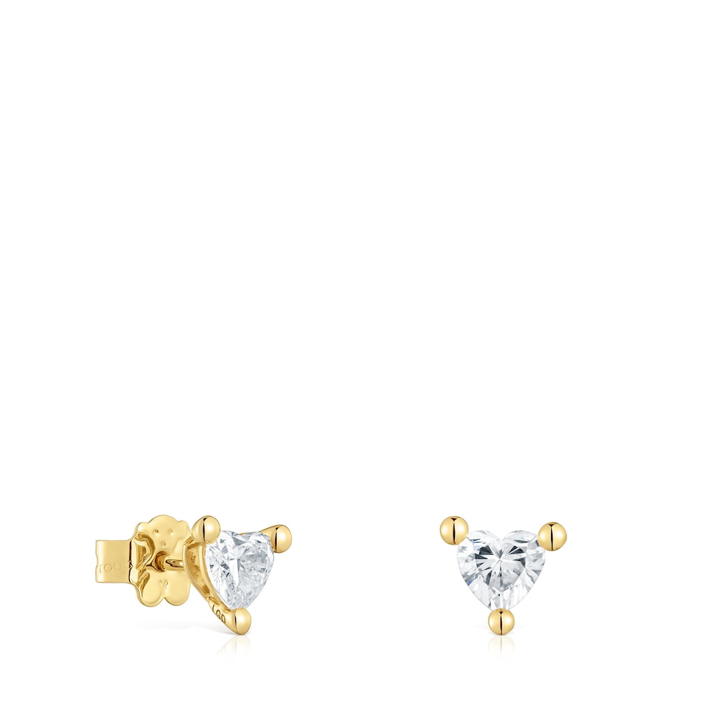 Gold Earrings with lab-grown diamonds Garden Of Love LGD |