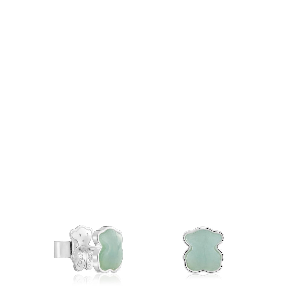 Silver Earrings with chalcedony Color |