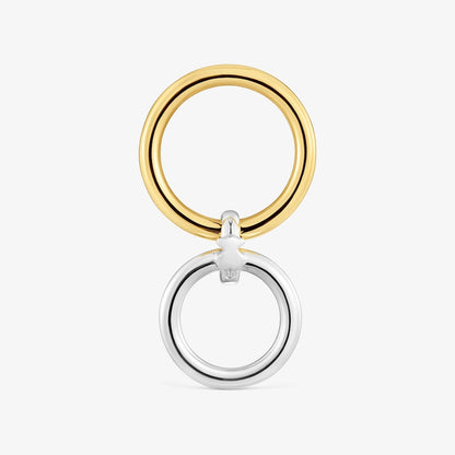 Two-tone Double hoop pendant Straight