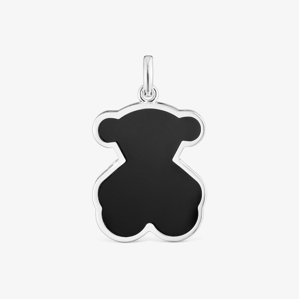 Silver and black acrylic glass Pendant Galaxy