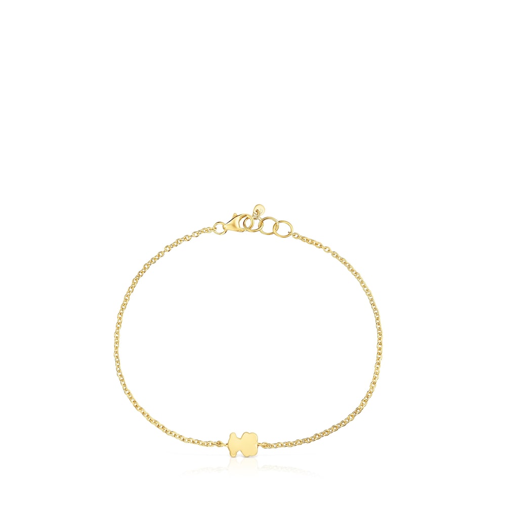 7 mm gold chain Bracelet with bear charm Sweet Dolls