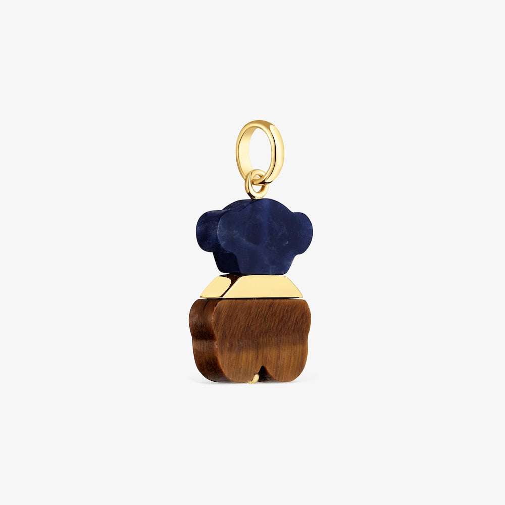 Pendant with vermeil, sodalite and tiger’s eye Sweet Dolls
