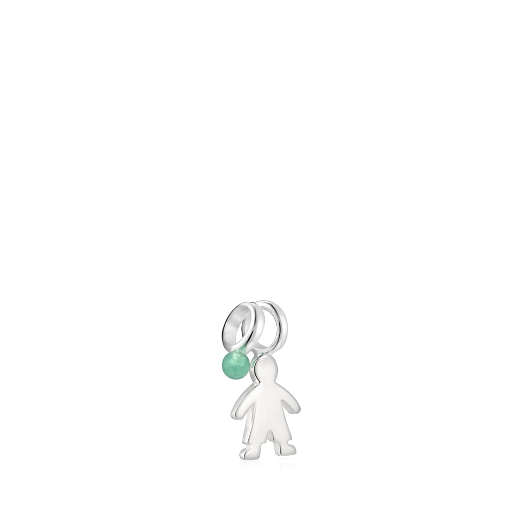 Pack of Silver and Chrysoprase Sweet Dolls boy Pendants |