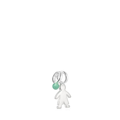 Pack of Silver and Chrysoprase Sweet Dolls boy Pendants |