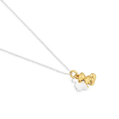 Two-tone Necklace with double bear Bold Bear |