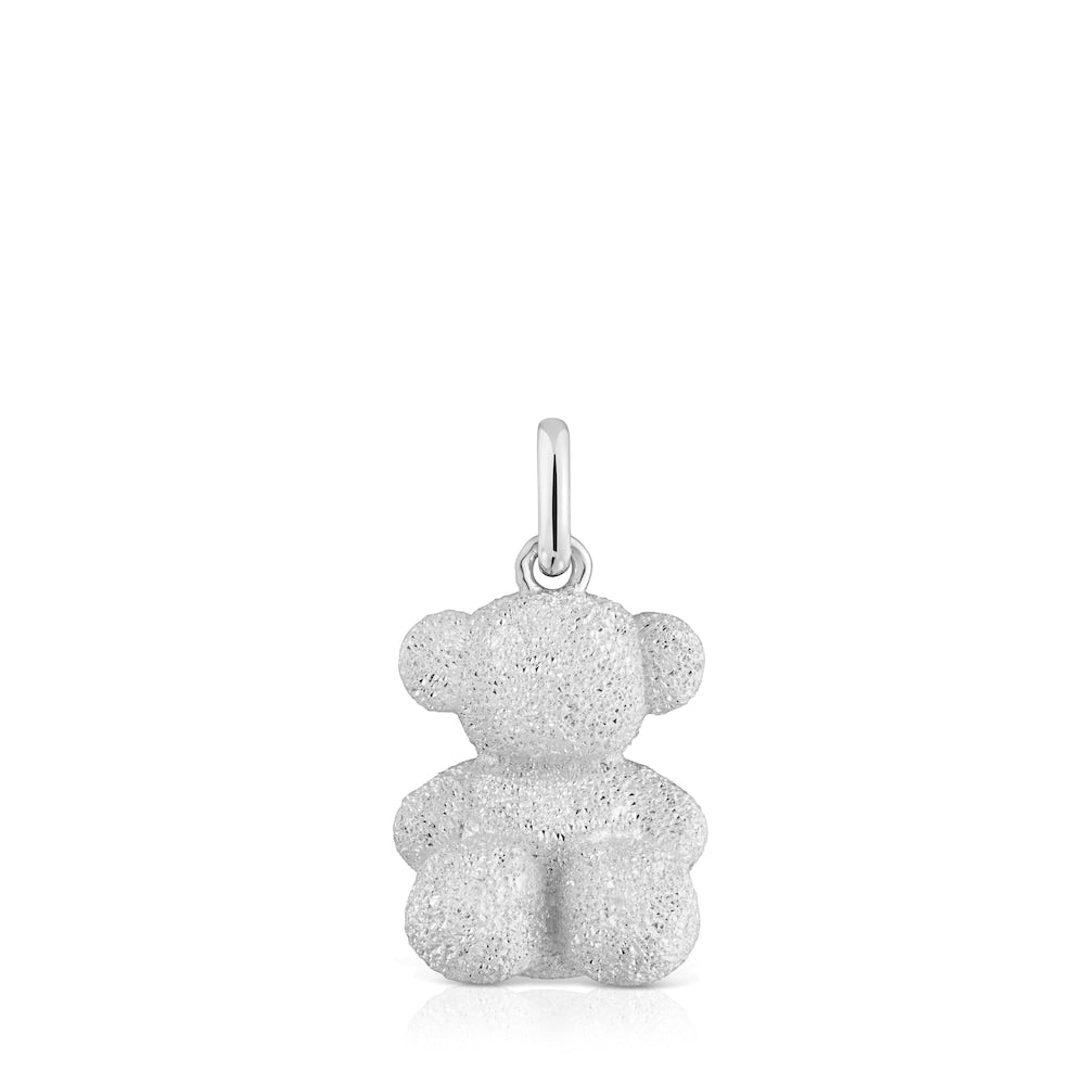 Medium diamond silver Bear pendant Bold Bear |