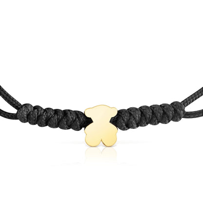 Gold and black nylon bear-motif Bracelet Sweet Dolls |