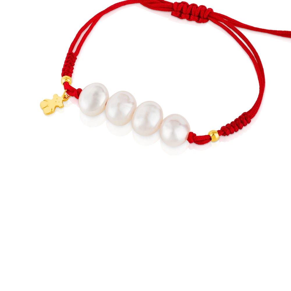 Vermeil Silver Nudos Bracelet with pearls