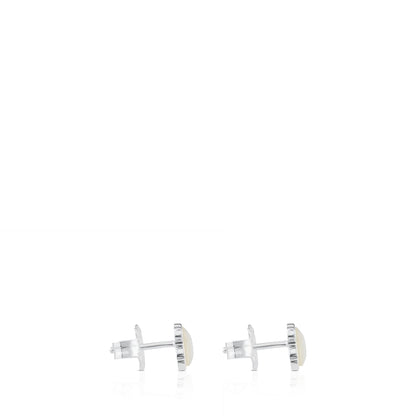 Silver Color Earrings with mother-of-pearl |