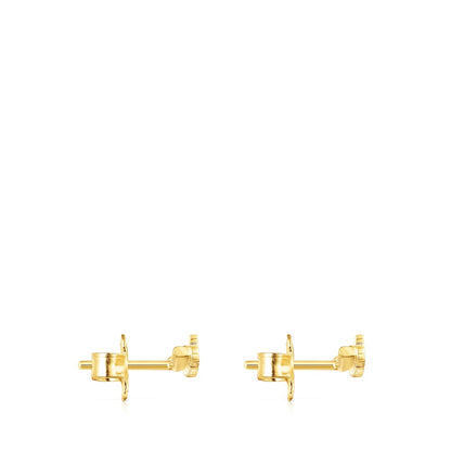 Silver vermeil Straight bears Earrings |