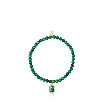 Silver Vermeil and Malachite Icon Color Bracelet |