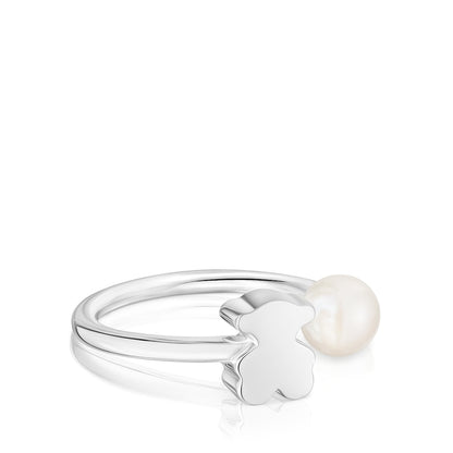 Silver Open ring with cultured pearl Sweet Dolls |